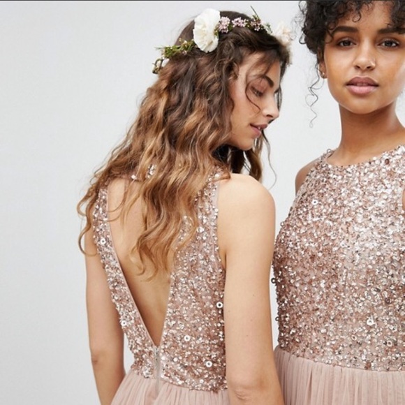 maya rose gold dress